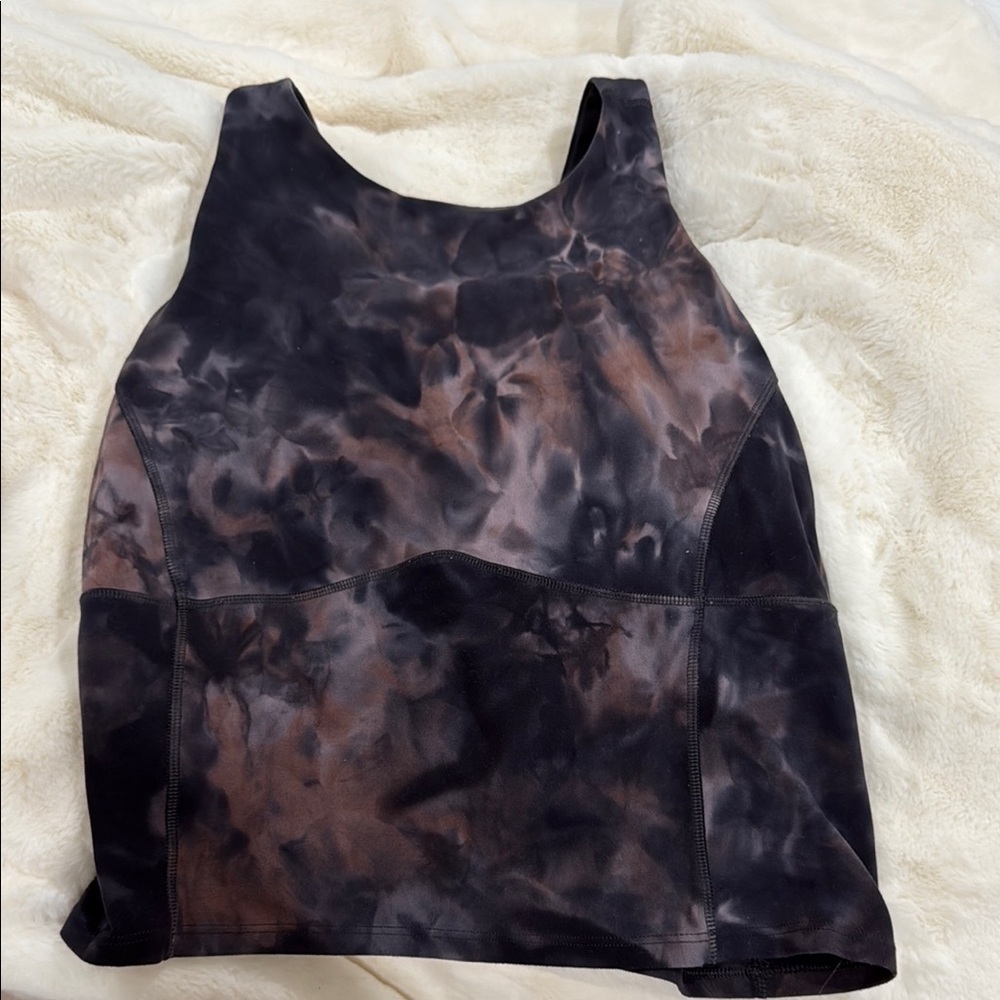 Lululemon Athletica Black and Brown Sleeveless Tank Top
